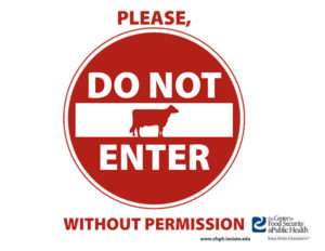 Biosecurity sign do not enter